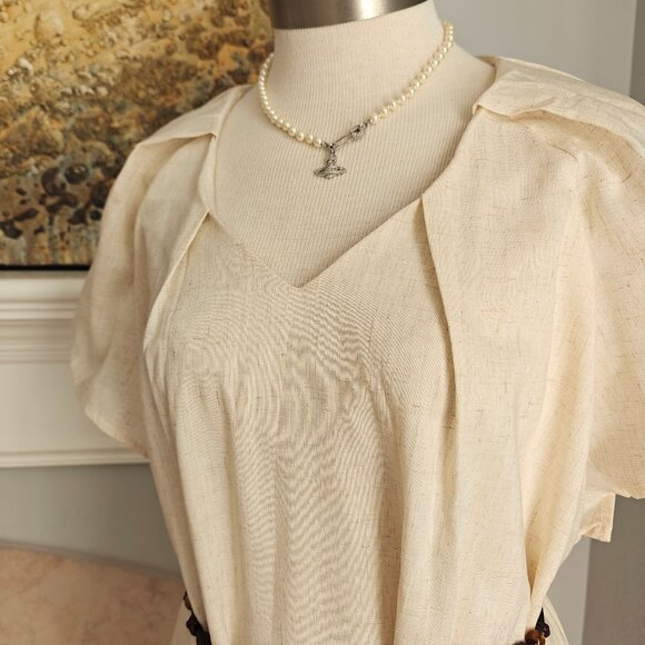 NWT Oversized Linen Blend Maxi Dress - Picture 6 of 8